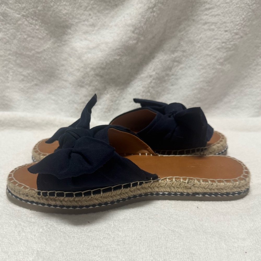 Euc Universal Thread Navy Bow Espadrille Sandals … - image 3